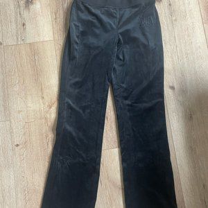 JUICY COUTURE Liquorice Classic Velour Track Pants  Small Black